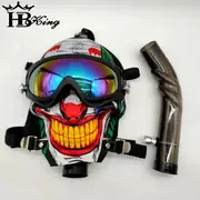 1pc colorful silicone gas mask hookah multifunctional hookah pipe with face mask details 2