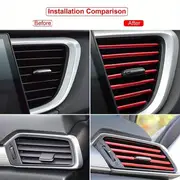 10pcs car air conditioner decoration strip for vent outlet universal waterproof bendable air vent outlet trim decoration suitable for most air vent outlet car interior accessories details 5