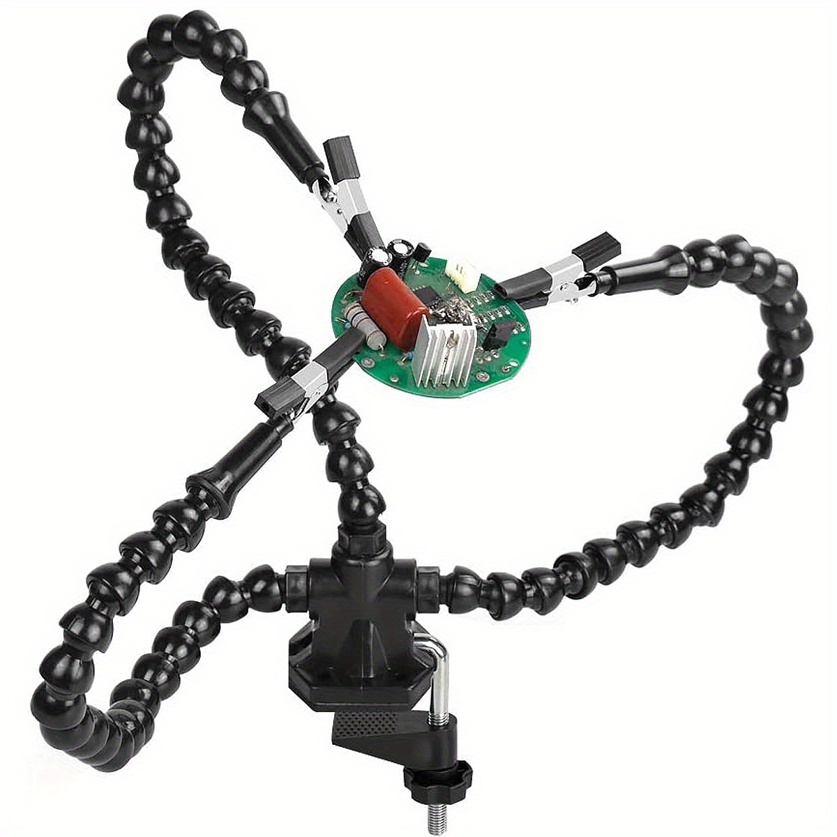   soldering   soldering tool pcb holder flexible arms   swivel holder crafts jewelry hobby workshop helping station details 0