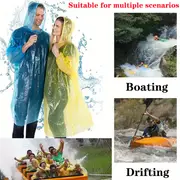 1pcs ultra thin disposable rain poncho for adults and children waterproof outdoor protection random color details 3