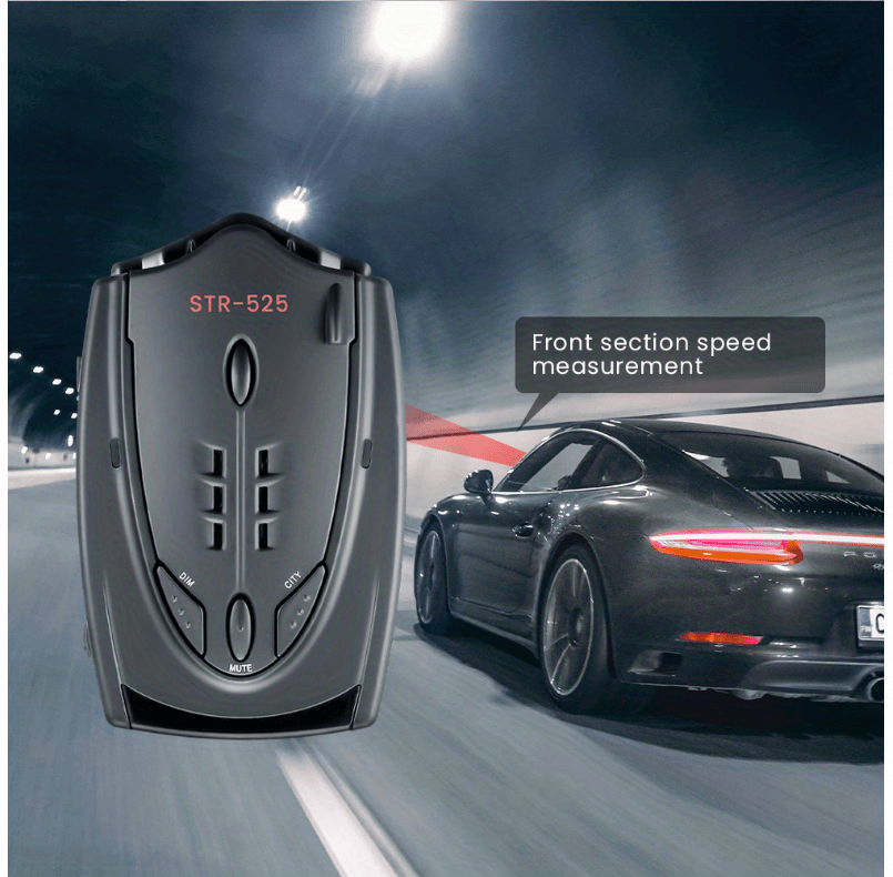 new upgraded car radar detector str 525 universal mobile speed radar detector device full frequency receiving x k ka ct with real time voice promp details 1