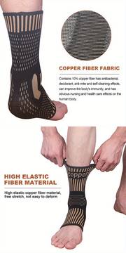 order a size up copper ankle brace support for men women 1 pair ankle compression sleeve socks details 7