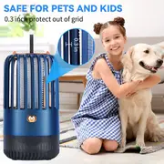 1pc indoor mosquito zapper outdoor electric mosquito killer lamp with usb power uv light flying insect trap killer for home gnat drain details 5