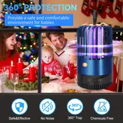 1pc indoor mosquito zapper outdoor electric mosquito killer lamp with usb power uv light flying insect trap killer for home gnat drain details 7