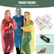 stay dry protected 4pcs portable disposable raincoat set perfect for camping hiking cycling travel details 4