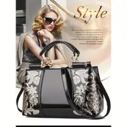 sequin decor handbag elegant pu leather crossbody bag womens top handle purse details 0