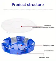 1pc eco friendly reusable roach catcher 1pc cockroach trap box for indoor kitchen indoor and outdoor insect traps indoor outdoor house kitchen plants trees flying insects pest control details 9