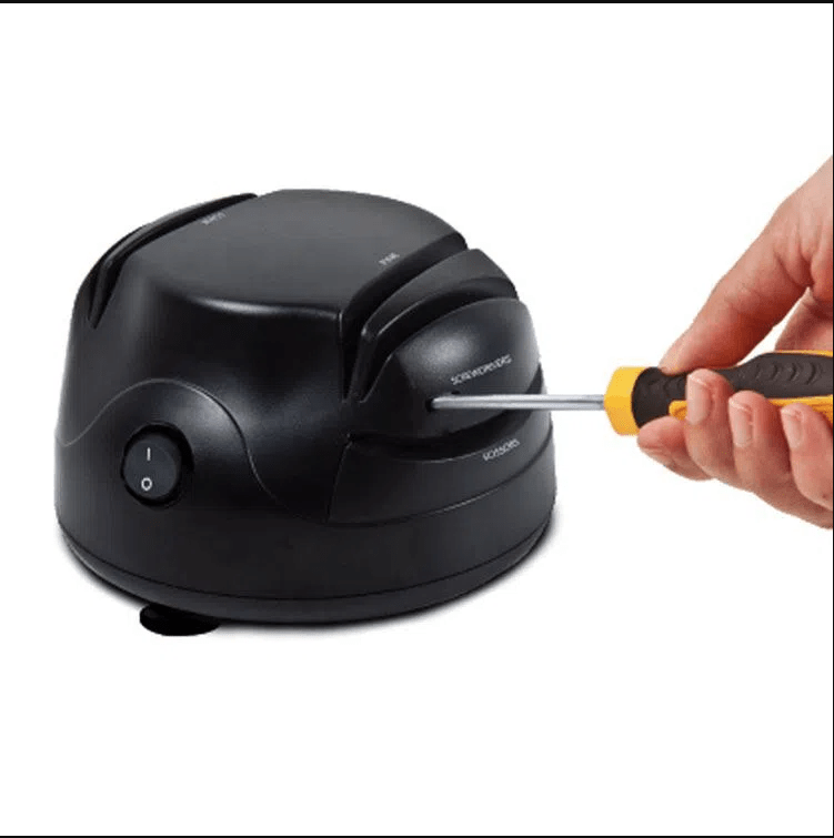 2 stage 3 in 1 electric knife sharpener 45w retractable cord great for knives scissors screwdrivers details 5