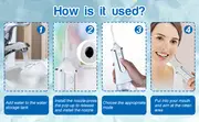 oral irrigator wireless electric interdental cleaner water flosser for teeth gums dental care 3 modes 5 replacement nozzles usb rechargeable suitable for travel details 6