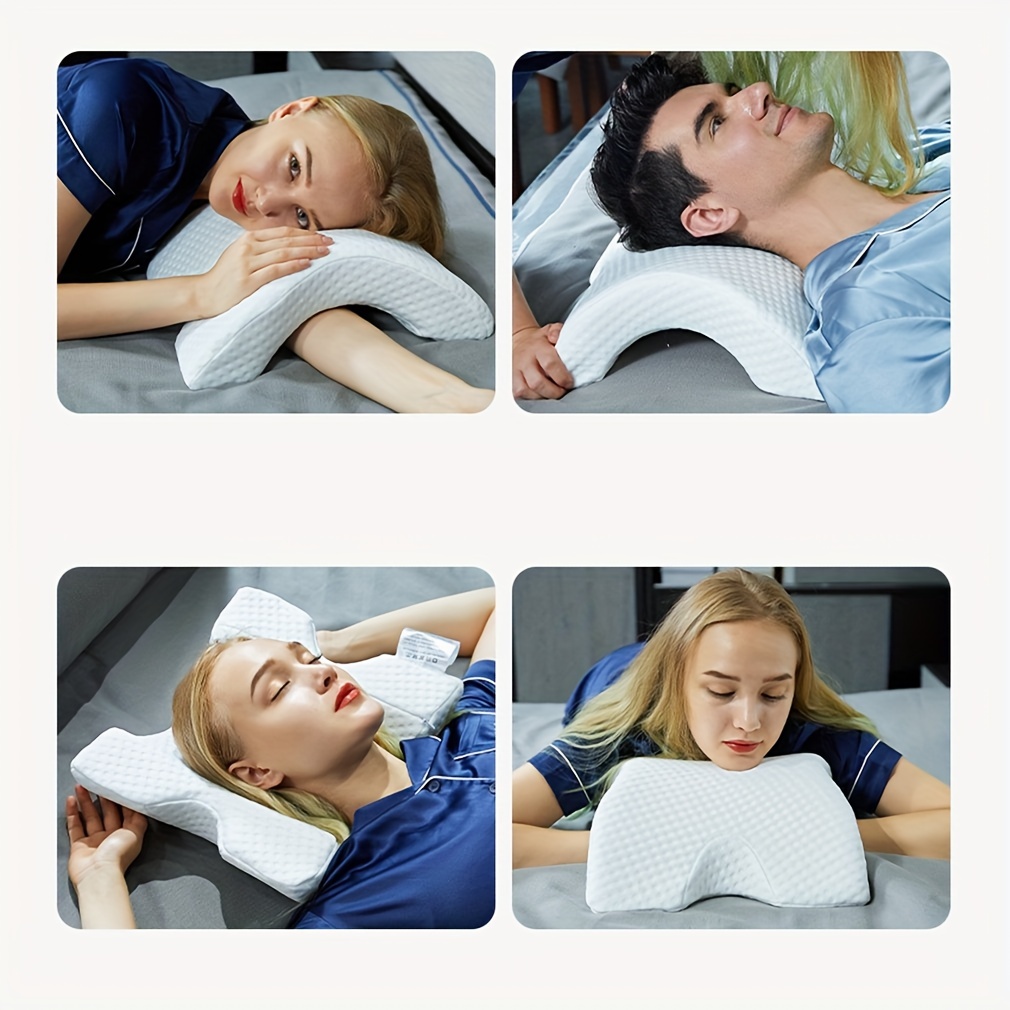1pc couple pillow arch pillow slow rebound pressure throw pillow memory foam travel arch u shaped pillow for couples to provide comfort and support details 3