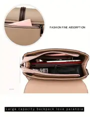 mini color contrast handbag women pu leather crossbody bag fashion turn lock flap purse details 5