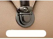 mini color contrast handbag women pu leather crossbody bag fashion turn lock flap purse details 16