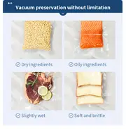 1set automatic food vacuum sealer machine with touch screen vacuum air sealing system for food preservation dry moist food modes led indicator lights with external vacuum tube kitchen accessories details 3