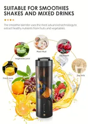 1pc electric juicer portable mixer  juicer electric mini portable blender for smoothie and shakes multifunction juice maker machine for kitchen easter christmas halloween thanksgiving gift back to school supplies home kitchen items details 2