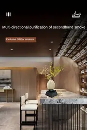 smart ashtray air purifier negative ion generator immediately remove second hand smoke and tobacco odor suck away smoke usb charging large battery long battery life automatic switch machine send filter delay warehouse spice socket washable details 12