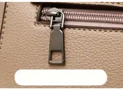 mini color contrast handbag women pu leather crossbody bag fashion turn lock flap purse details 15