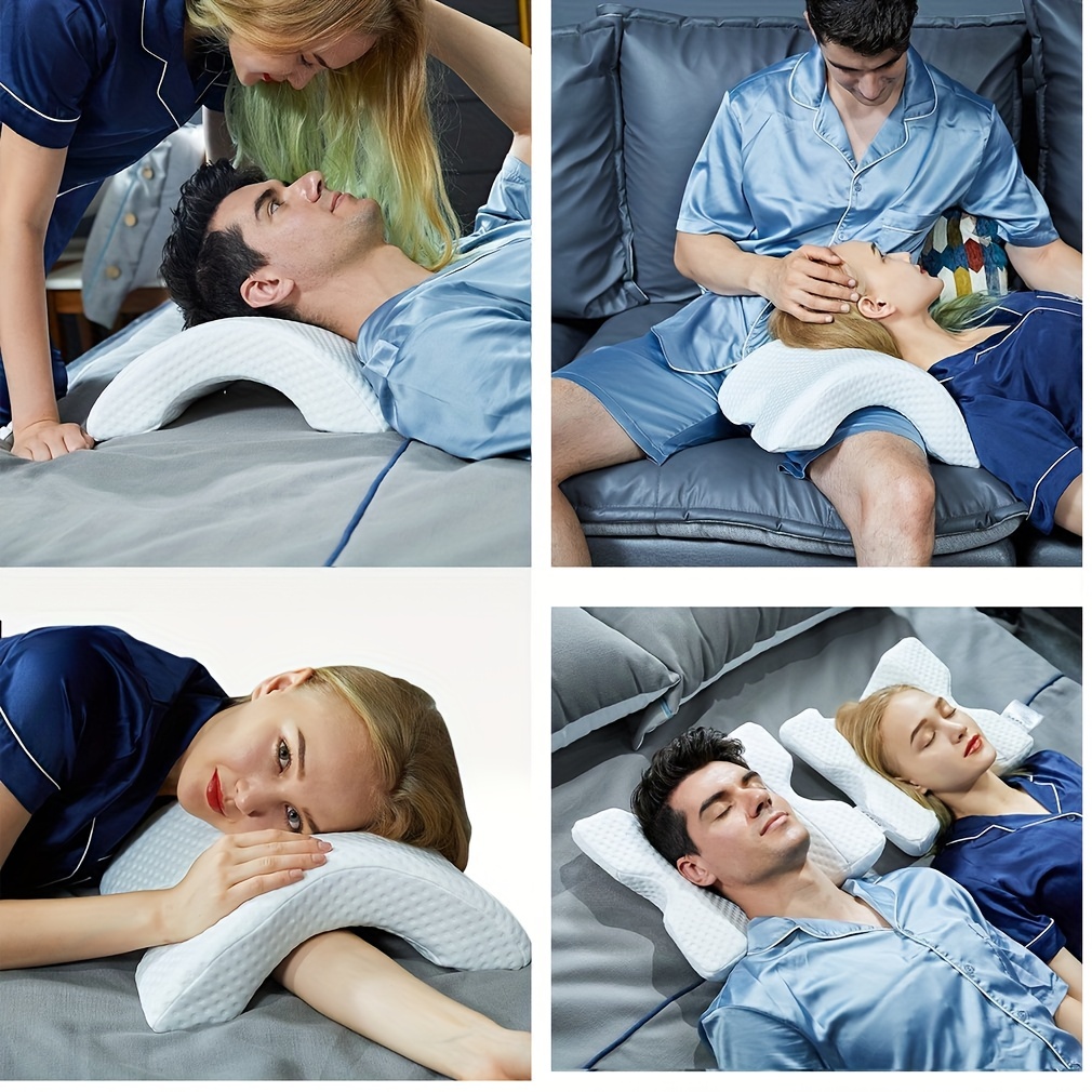 1pc couple pillow arch pillow slow rebound pressure throw pillow memory foam travel arch u shaped pillow for couples to provide comfort and support details 4