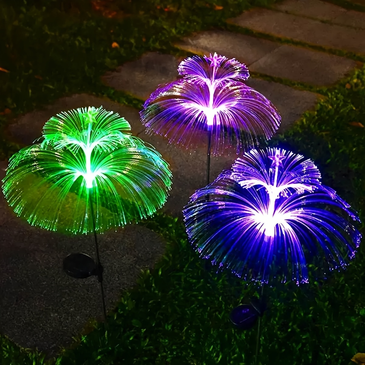 3pcs set of jellyfish lights led solar garden lights single double layered multi color lawn yard camping picnic ball wedding birthday christmas thanksgiving halloween party decoration gifts tents suitable for outdoor us Product details 8