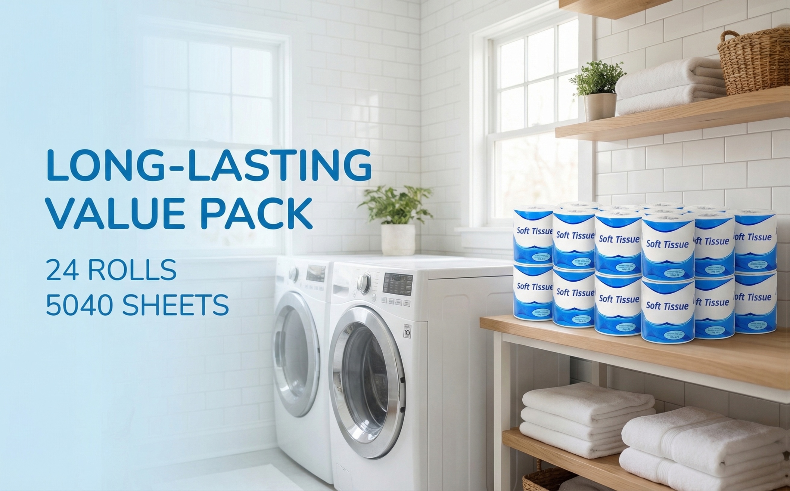 12 or 24 rolls toilet paper 3 ply toilet tissue 210 sheets per roll 2520 5040 sheets total soft strong tissue paper for home bathroom office commercial use Product details 0