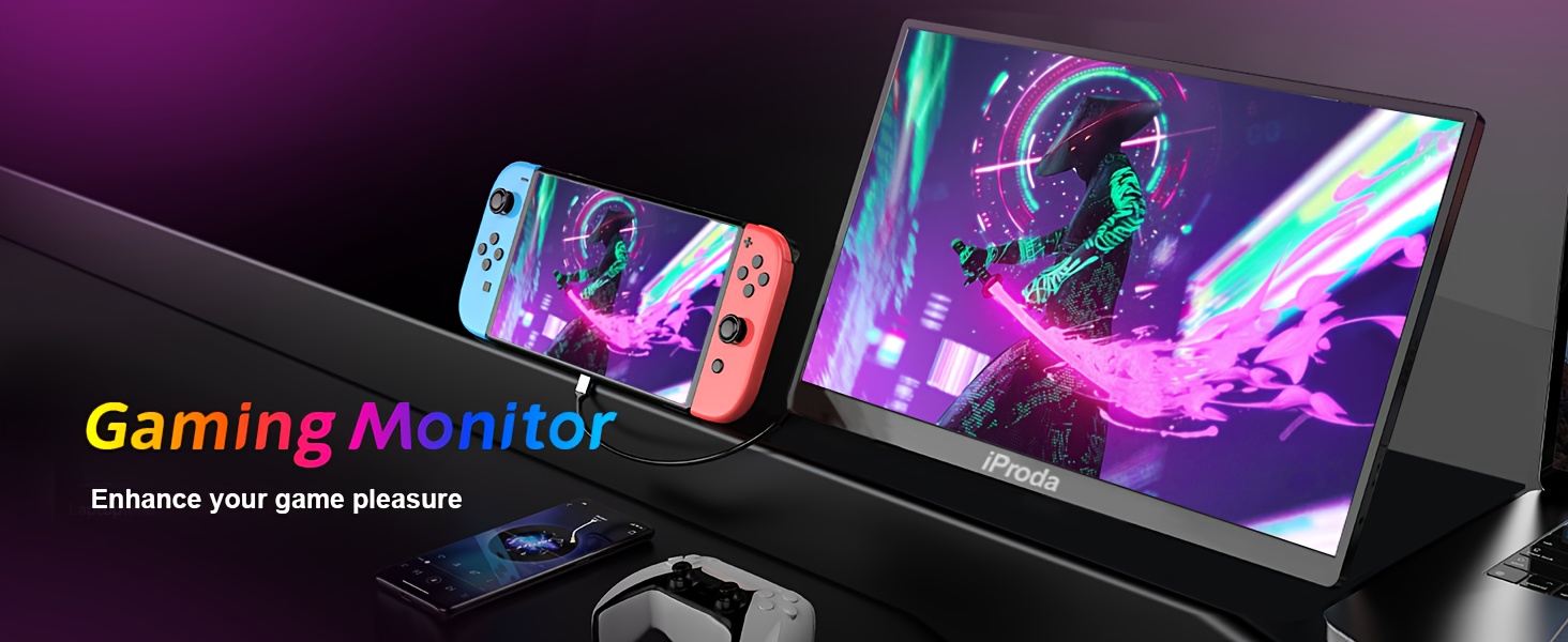 portable monitor for laptops 120hz portable gaming monitor fhd 1080p 18 5 inch laptop monitor extender travel portable computer monitor screen extender suitable for ps5 4   pc usb c second monitor portable details 4