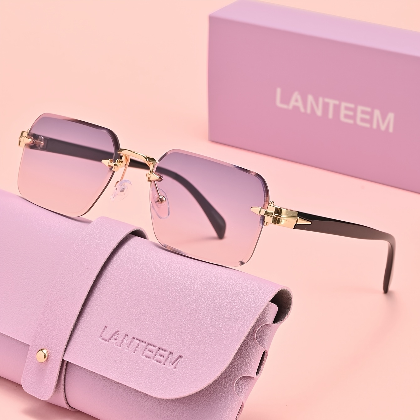 LANTEEM Glasses with Gift Case and Outer Box