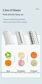drum vegetable cutter multifunctional vegetable cutter potato and carrot shredding and slicing household electric rotary shredding details 3