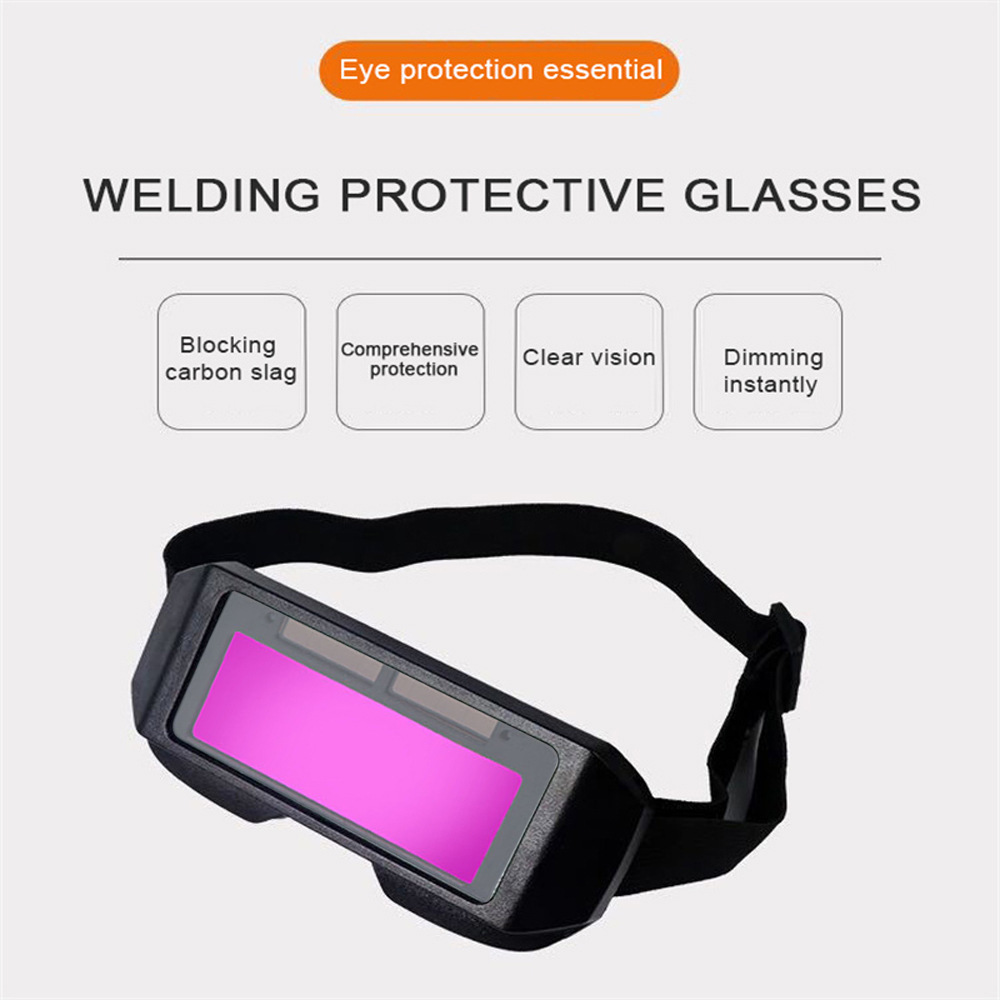 1pc solar powered auto darkening welding goggles optical clarity welding glasses protective automatic dimming eye protection glasses details 5