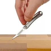 portable titanium alloy folding knife sharp art paper cutting with replaceable blades details 11