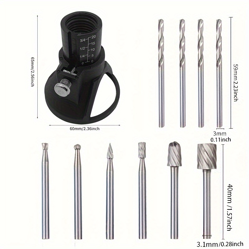 11 Pçs Broca Elétrica Gravador Moedor Acessórios De Ferramenta Elétrica Rotativa Com Brocas Para Ferramenta Rotativa detalhes 5