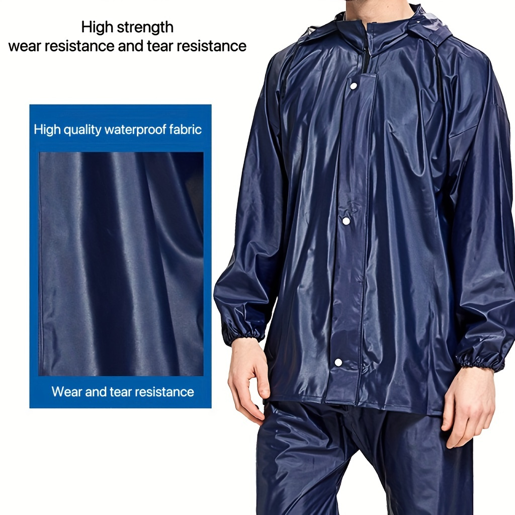 motorcycle windproof and rainproof raincoats with zippers outdoor cycling raincoats and rain pants adult raincoat sets details 4
