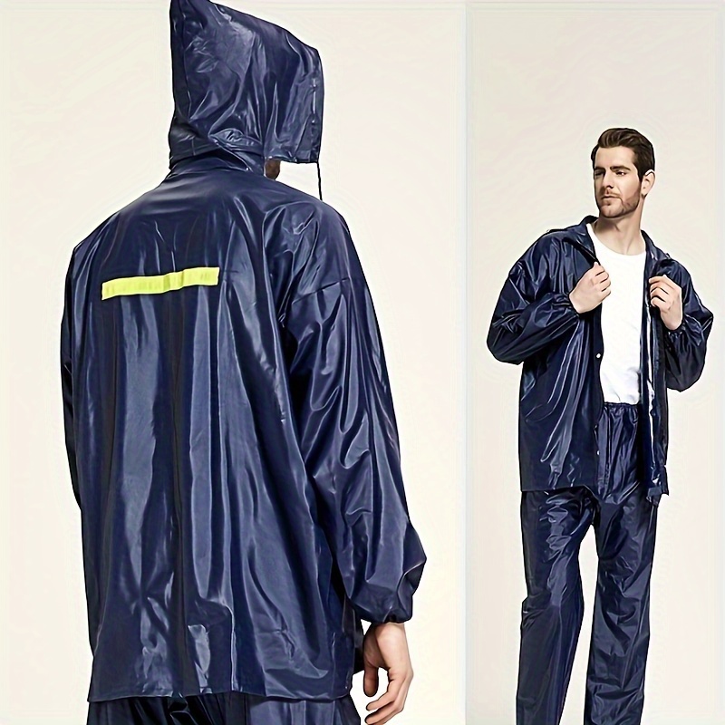 motorcycle windproof and rainproof raincoats with zippers outdoor cycling raincoats and rain pants adult raincoat sets details 7